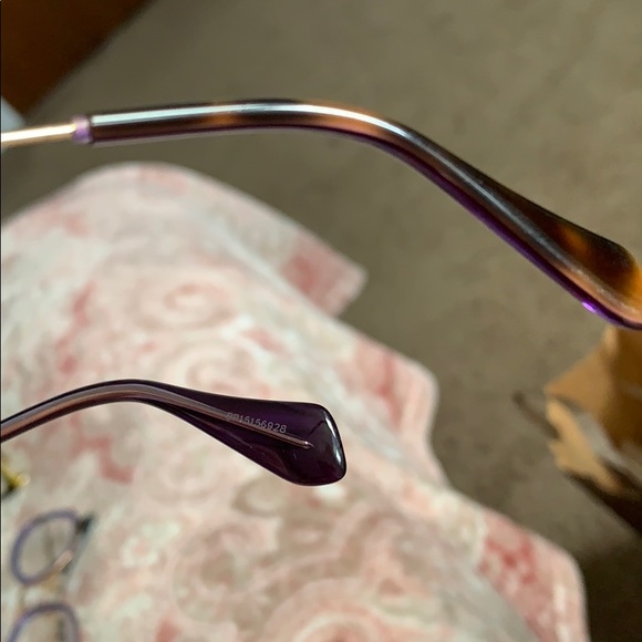 Miu Miu dark purple and gold prescription glasses - Picture 6 of 9